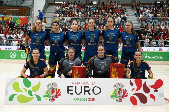 España logra su noveno título en el Europeo femenino de hockey sobre patines