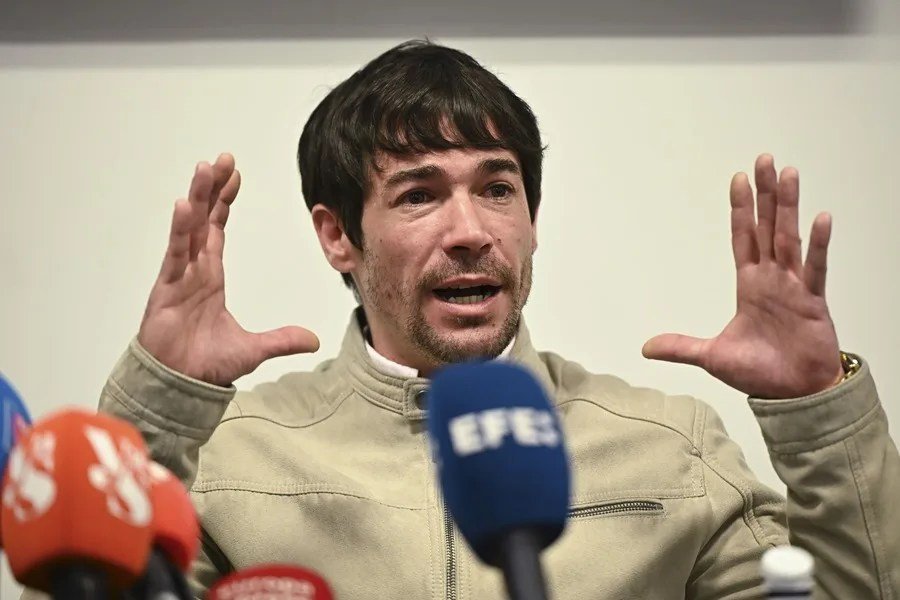 El actor Juan Jos&eacute; Ballesta durante la rueda de prensa sobre la conclusi&oacute;n de la causa que ten&iacute;a abierta por una presunta agresi&oacute;n sexual