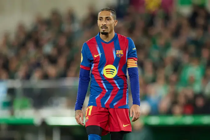 Raphinha se perderá el partido contra el Albacete en Copa por una sobrecarga muscular