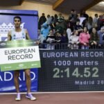 Mohamed Attaoui establece un nuevo récord de Europa de 1.000 metros en Gallur