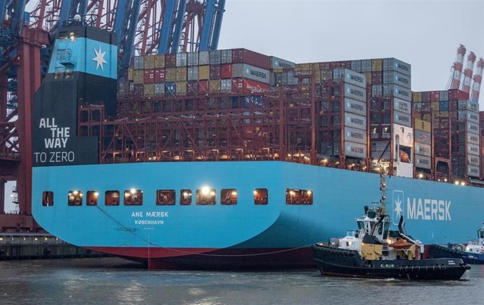 Archivo - Un barco contenedor de Maersk