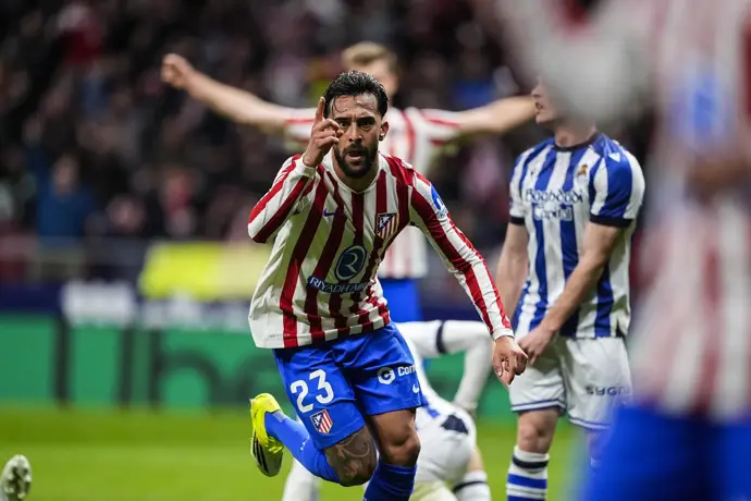 El Atlético sorprende al marcar primero con dos goles de Nico González
