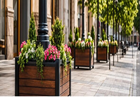 Jardineras urbanas para farolas: diseño, funcionalidad y vegetación