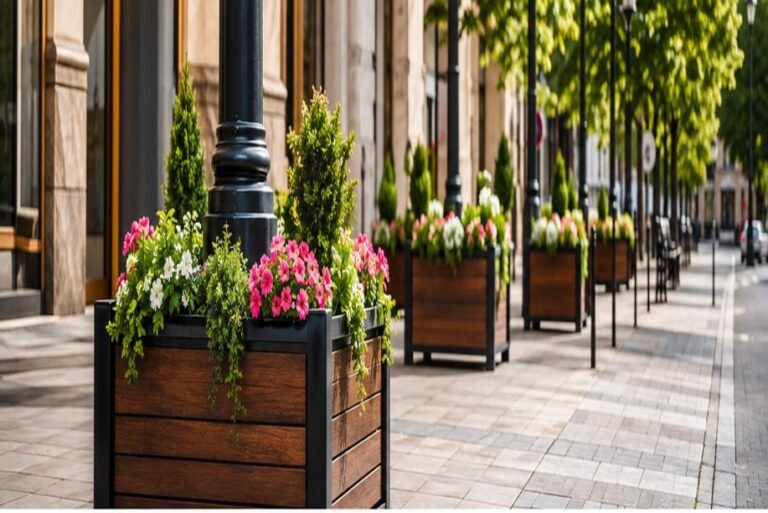 Jardineras urbanas para farolas: diseño, funcionalidad y vegetación